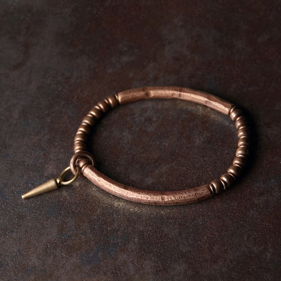 Hammered Pure Solid Copper Bracelet Unisex Therapeutic Jewellery