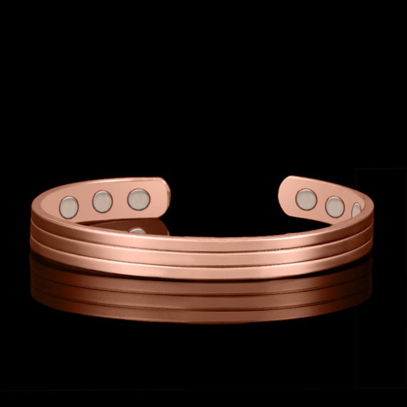 Hand made solid Copper Bangle Polarity Magnetic Bracelet Healing Arthritis Pain
