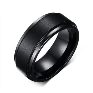 8mm Wide Charcoal Tungsten Wedding Band Engagement Tungsten Carbide Rings