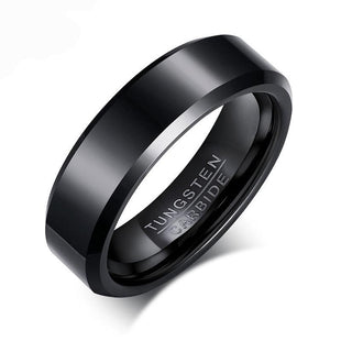 Black Matte Tungsten Carbide Men's Ring