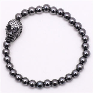 Titanium Steel Skull Beads Bracelets
