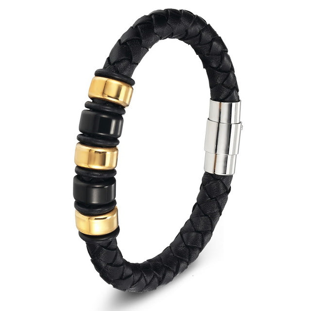 Bracelet Fashion Gift Men | Tree Leather Bracelet Mens | Rudder Leather  Bracelets - Bracelets - Aliexpress