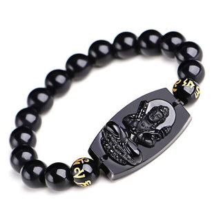 Handcrafted Obsidian Buddha Bracelet [9 Variants]