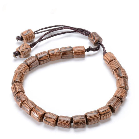 Natural Wood Beads Rope Bracelet