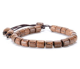 Natural Wood Beads Rope Bracelet