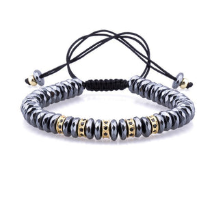 Unisex Hematite Crystal Beads Bracelet