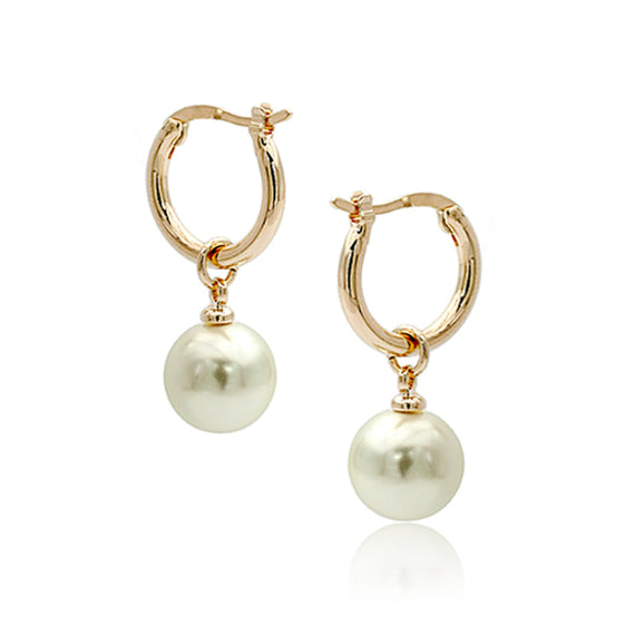 GOLD PLATED PEARL DROP EARRINGS