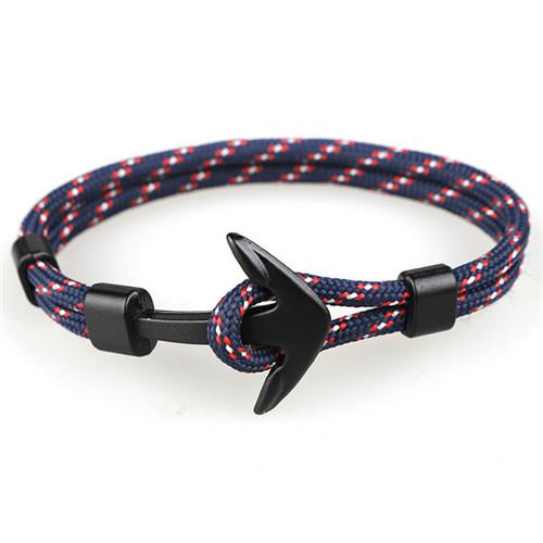 Unisex exclusive Blue paracord anchor survival bracelet