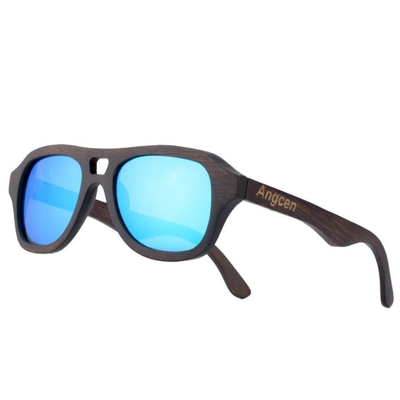 Mens Classic Polarised Bamboo Sunglass with Case