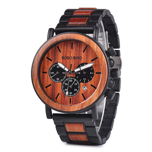 Unisex Chronograph Handcrafted Wooden Watch