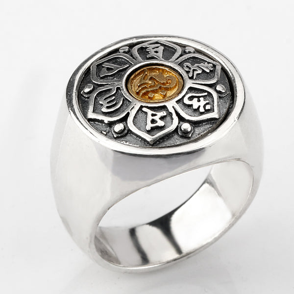 925 Silver Buddhist Mantra Ring