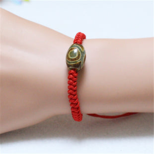 Tibetan Lucky Red Rope Dzi bracelet