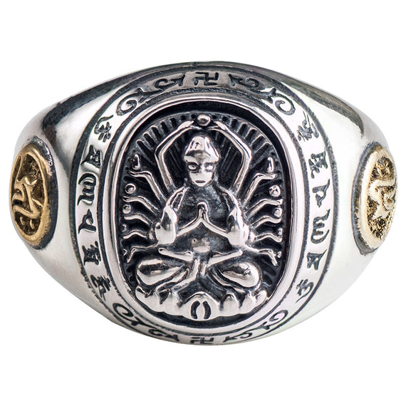 Tibetan Buddhism 925 silver ring