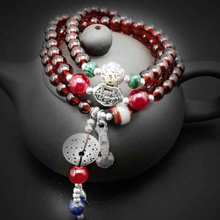 Tibetan Buddhist Carnelian Prayer Beads