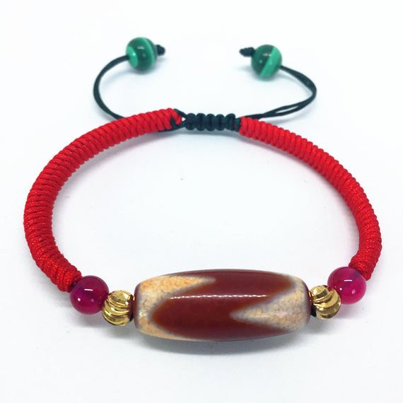 Tibetan Agate Dzi Beads Lucky Bracelet