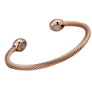 Health Care Energy Bracelets Healing Copper Magnetic Therapy Twisted Open Cuff Bangle